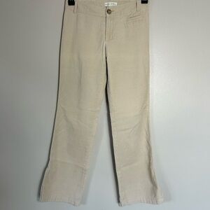 Vintage Banana Republic Beige Wide-leg Split-hem Corduroy Pants